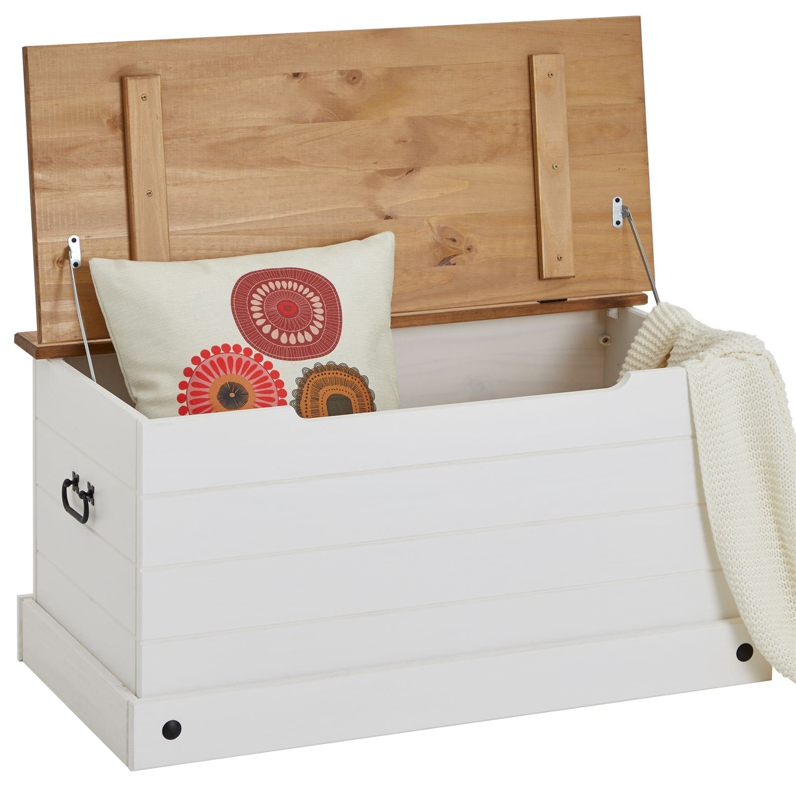 CARO-Möbel Truhe CAMPO, Truhe Holztruhe Aufbewahrung Truhenbank Mexiko Möbel aus Kiefer massiv