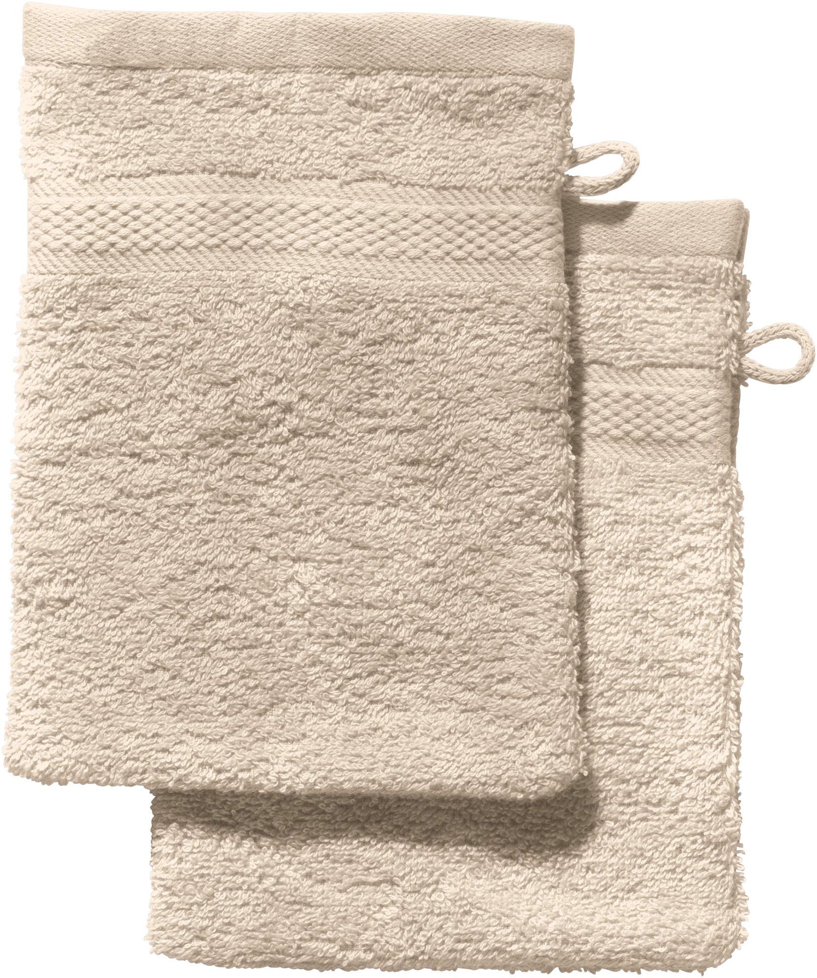 REDBEST Waschhandschuh Waschhandschuh "Chicago" 2er-Pack, Frottier, Walk-Frottier Uni