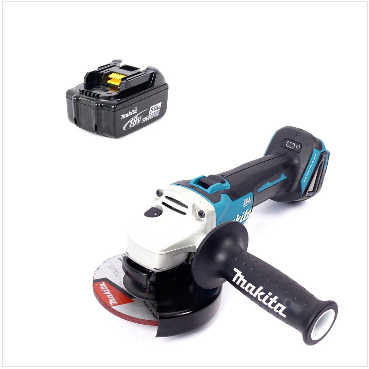 Thumbnail - Makita Winkelschleifer DGA 504 T1 Akku Winkelschleifer 18V 125mm Brushless + 1x Akku 5,0Ah -