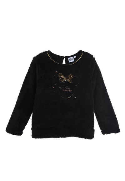 Disney Minnie Mouse Sweatshirt »Kinder Mädchen Fleece Pullover Sweater mit Pailletten« Mini Maus