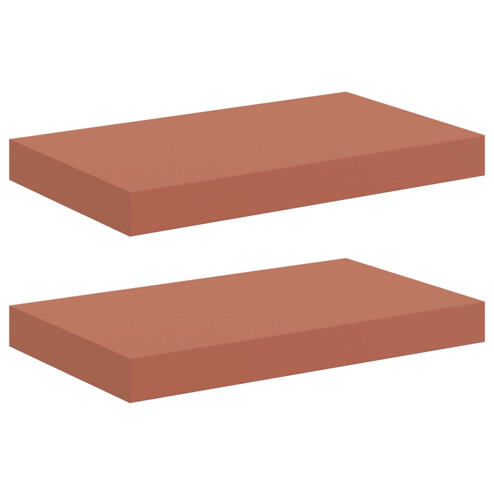 vidaXL Regal Wandregal 2 stk. Rot 40 x 23,5 x 3,8 cm Holzwerkstoff, 2-tlg.