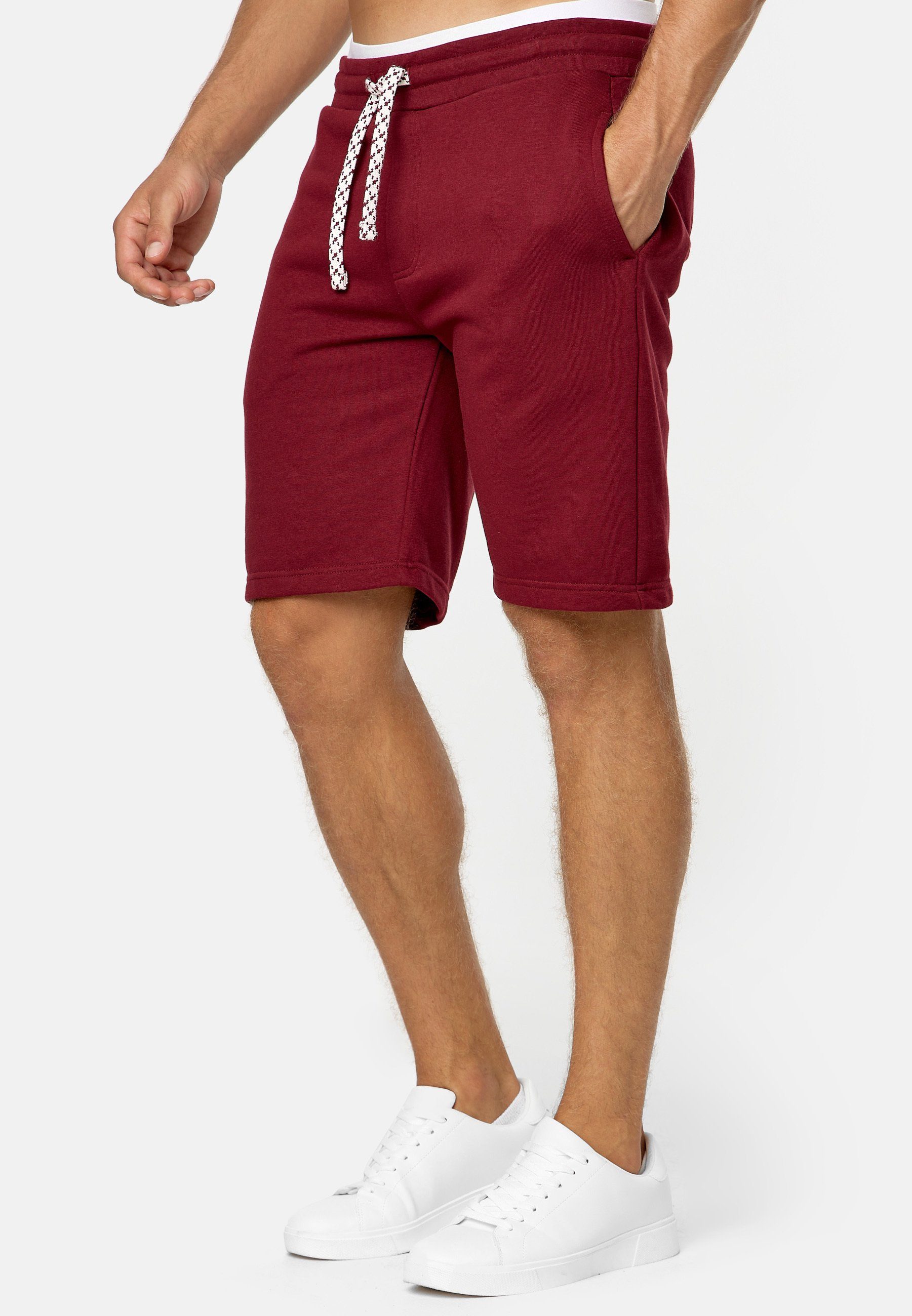 Indicode Sweatshorts Herren Aldrich Sweat Shorts Herrenshorts elastischer Bund mit Kordelzug