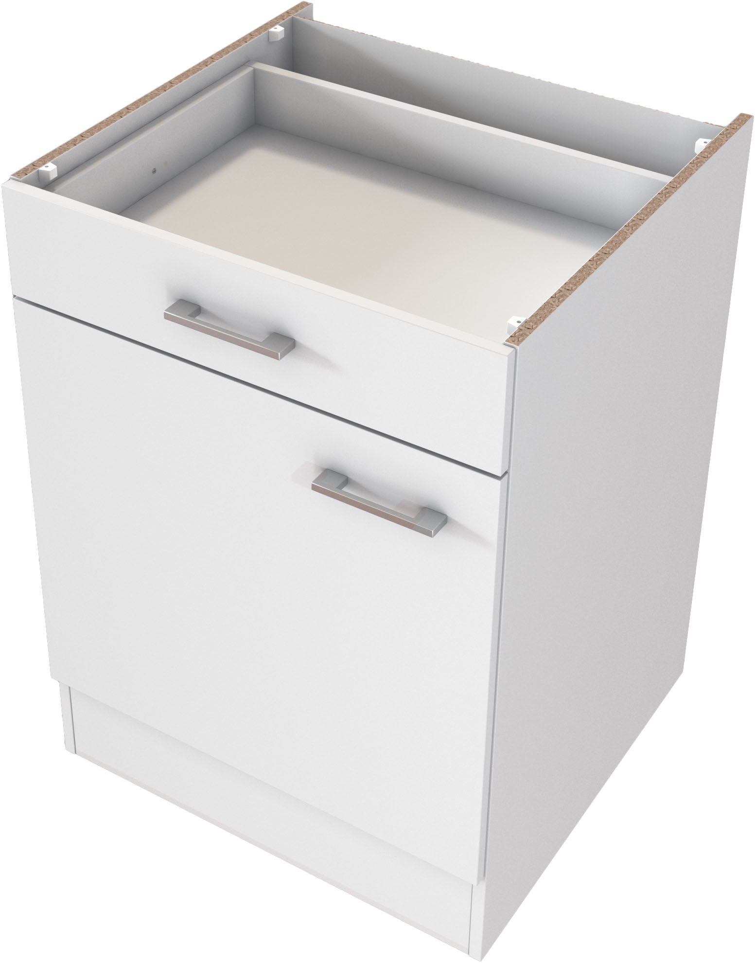 Flex-Well Mehrzweckschrank-Set LUCCA, 5-teilig, Hauswirtschaftsraum, Hobbyraum, Küche, Breite 210 cm, (Komplett-Set, 5-St., bestehend aus: 2x Unterschrank, 2x Klappenhängeschrank + Arbeitsplatte), Kombination aus 2x Unterschrank, 2x Oberschrank, 1 Arbeitsplatte