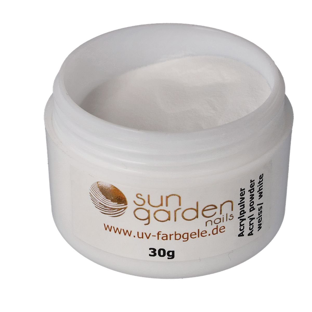 Sun Garden Nails Pulver weiß Acryl UV-Gel 30g