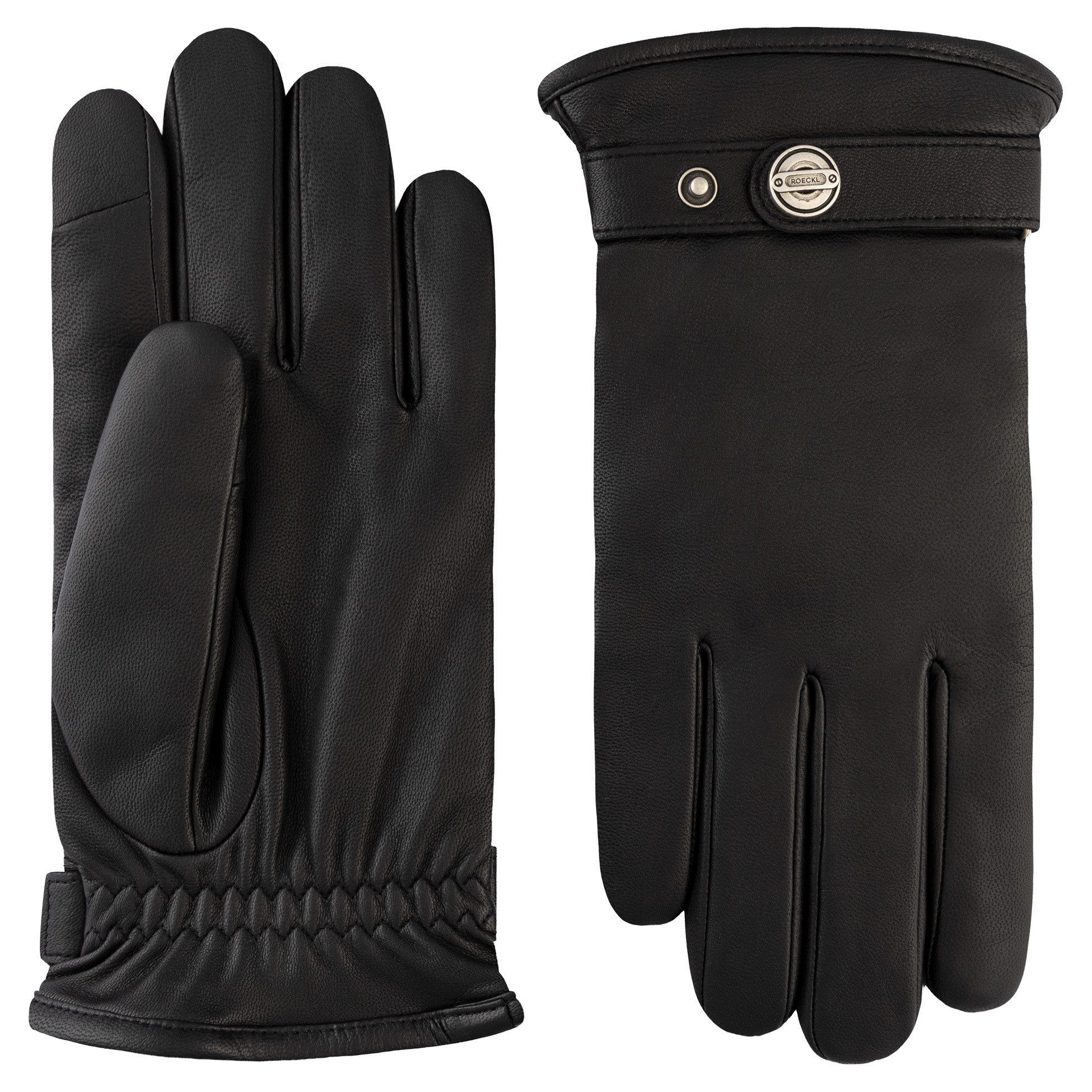 Roeckl Lederhandschuhe ARDEN Lederhandschuhe mit Druckknopf