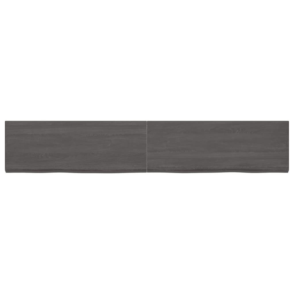 furnicato 220x40x(2-4)cm Eiche Behandelt Massivholz Tischplatte