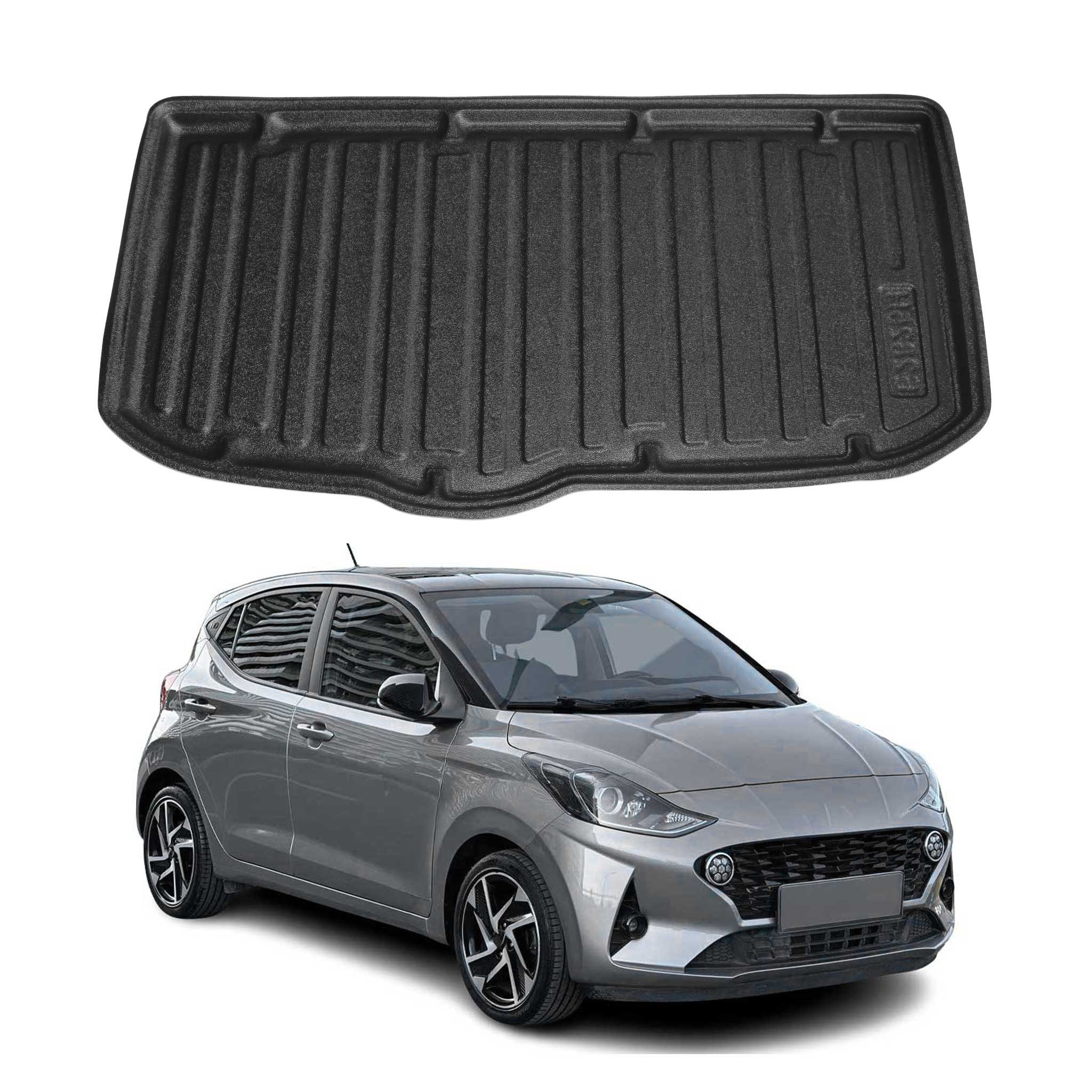 Kofferraummatte Kofferraumwanne für Hyundai i10 AC3 2021-2025 Gummi TPE Schwarz