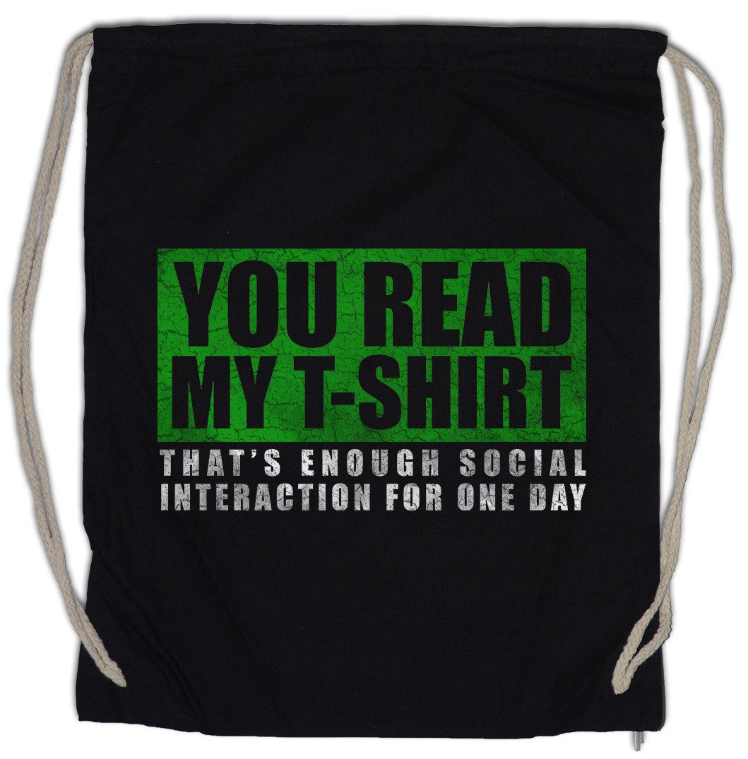 Turnbeutel You Read My Turnbeutel Geek Nerd Fun Informatiker Sozialphobie Sozial