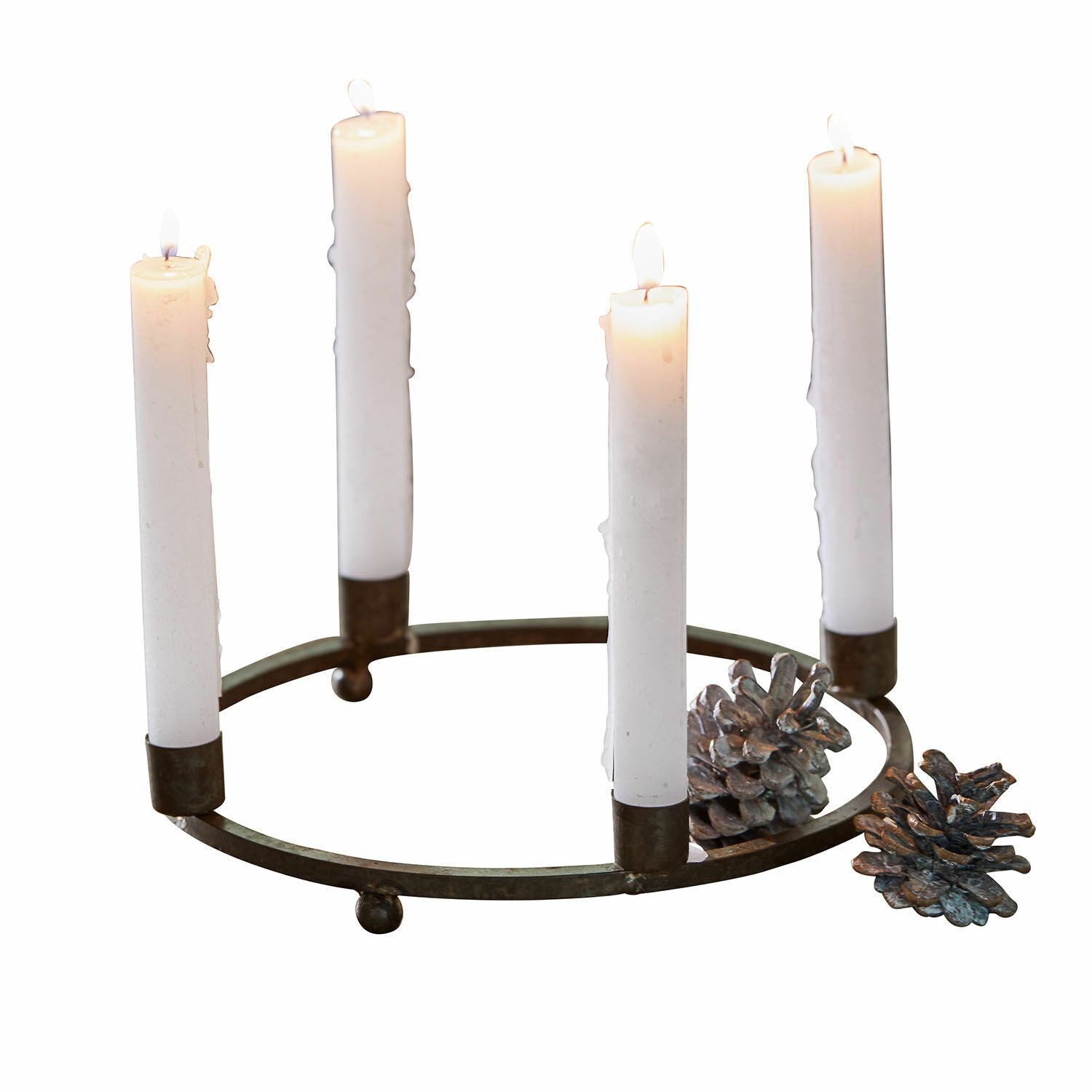 Kerzenständer Kerzenkranz Nazeera rostbraun