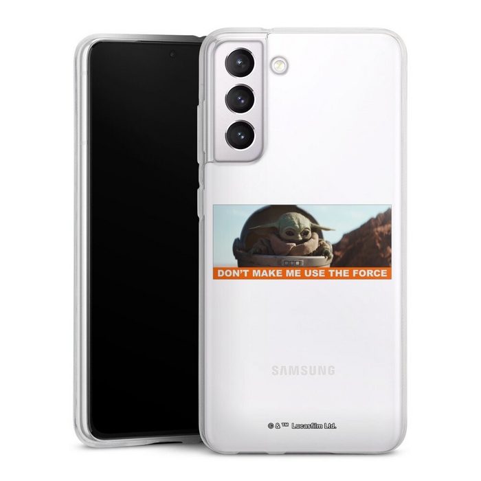 DeinDesign Handyhülle Star Wars The Child Statement transparent Samsung Galaxy S21 FE Silikon Hülle Bumper Case Handy Schutzhülle