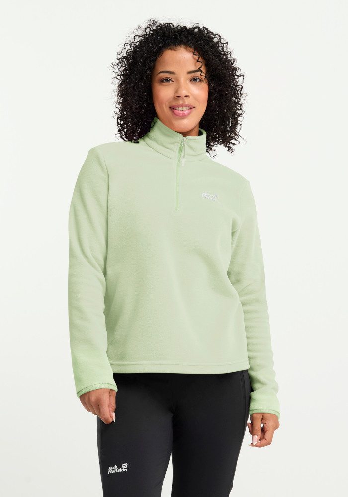Jack Wolfskin Stehkragenpullover TAUNUS 100 HZ W Fleecepullover, Halfzip-Reißverschluss, Stehkragen