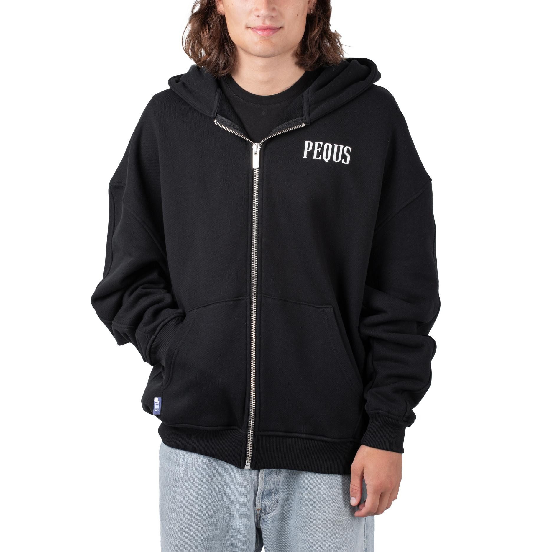 PEQUS Kapuzensweatjacke Pequs Chest Logo Zip-Hoodie günstig online kaufen