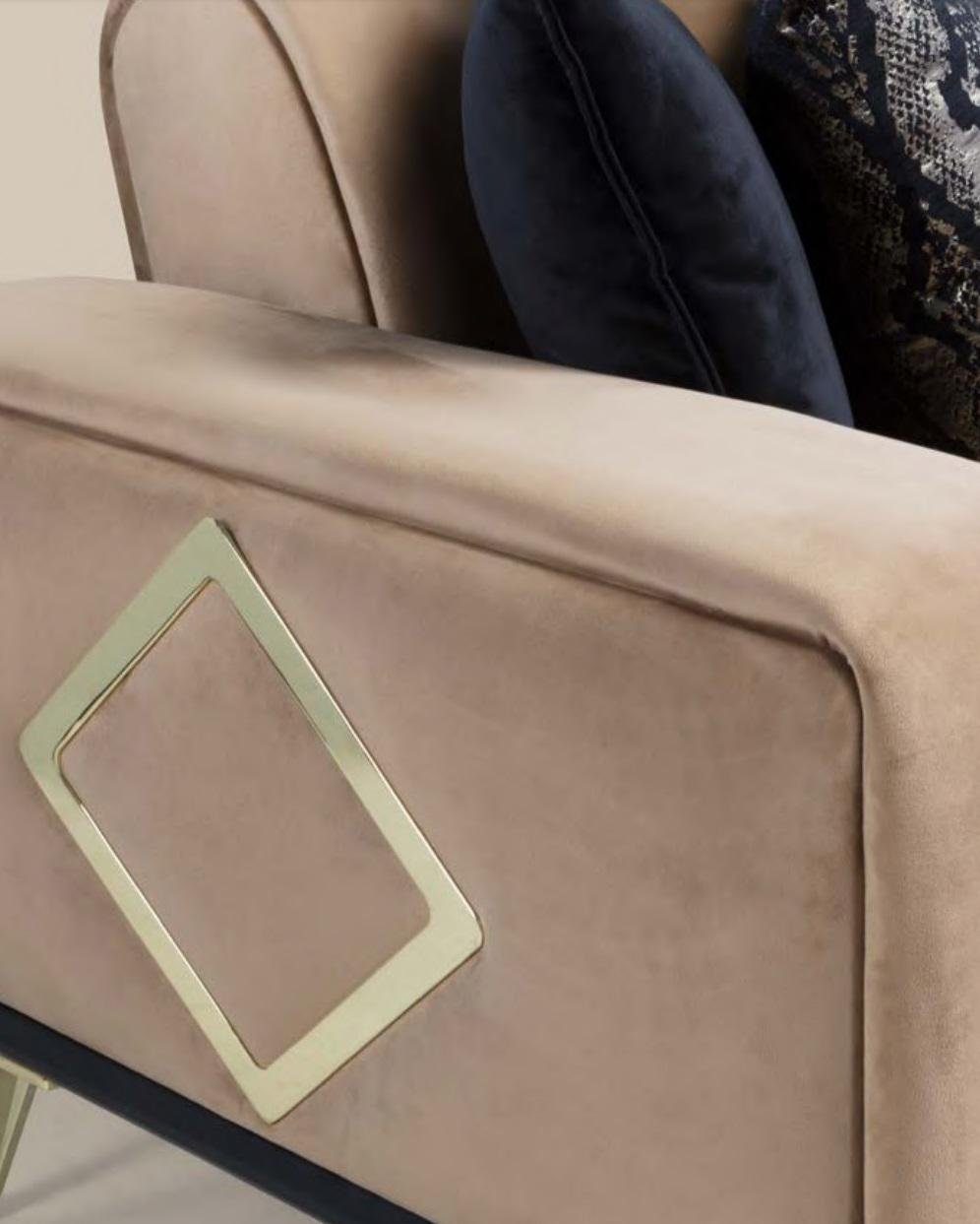 JVmoebel Sofa Sofagarnitur 3+3+1 Sitzer Design Sessel Schwarz in Neu, Made Luxus Europe