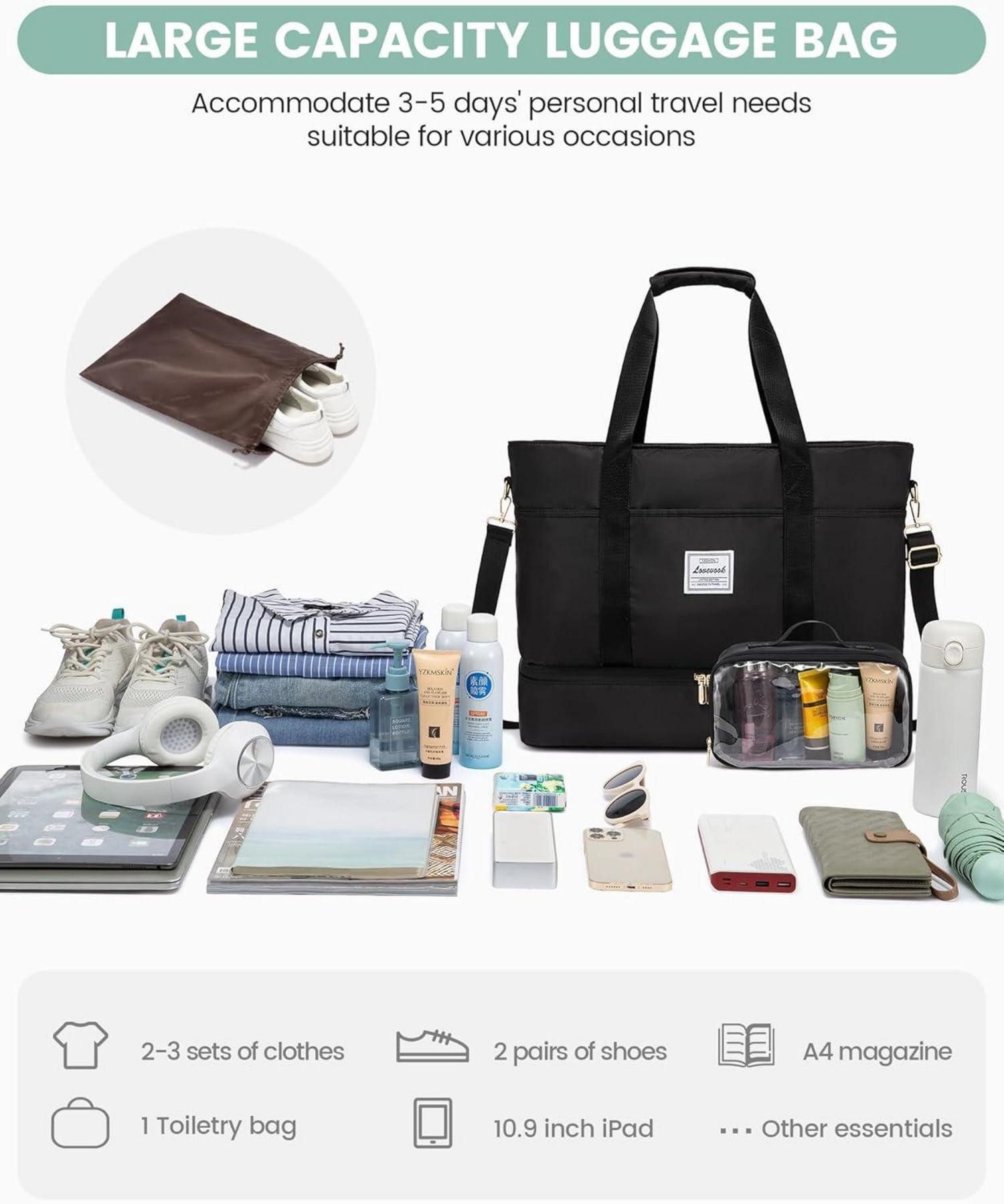 LuxusKollektion Reisetasche Reisetasche Damen Weekender mit günstig online kaufen