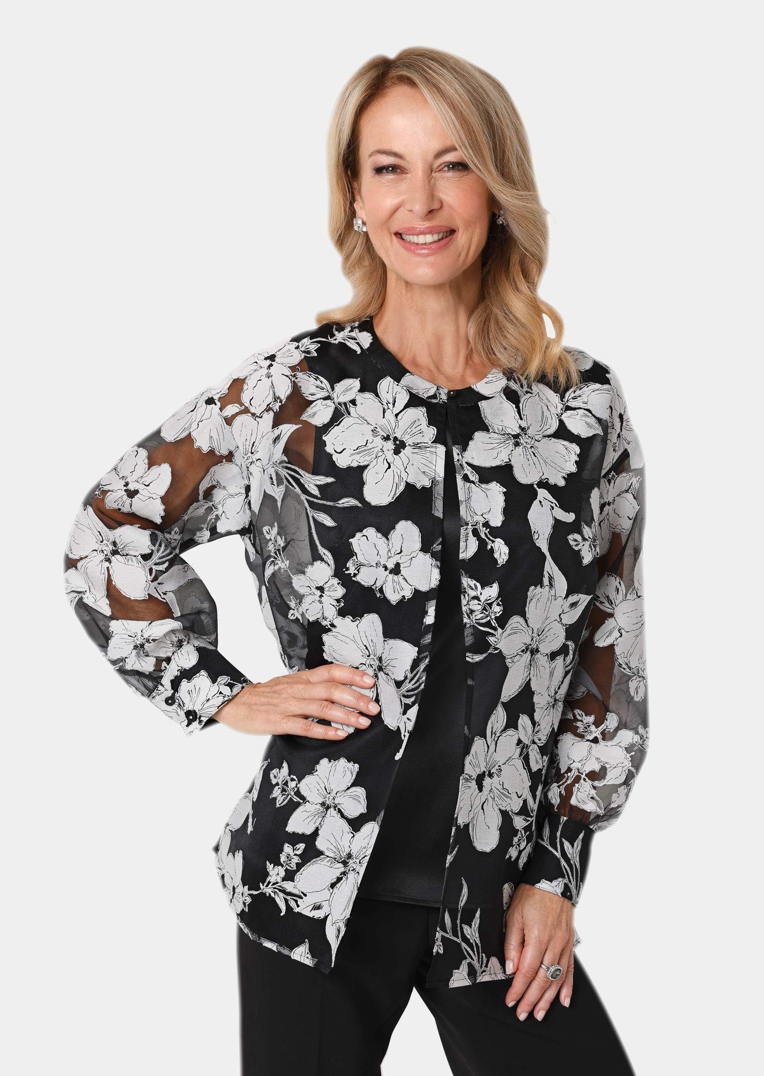 GOLDNER Shirtbluse »Blusen-Set aus floraler Ausbrennerware« Ohne online  kaufen | OTTO