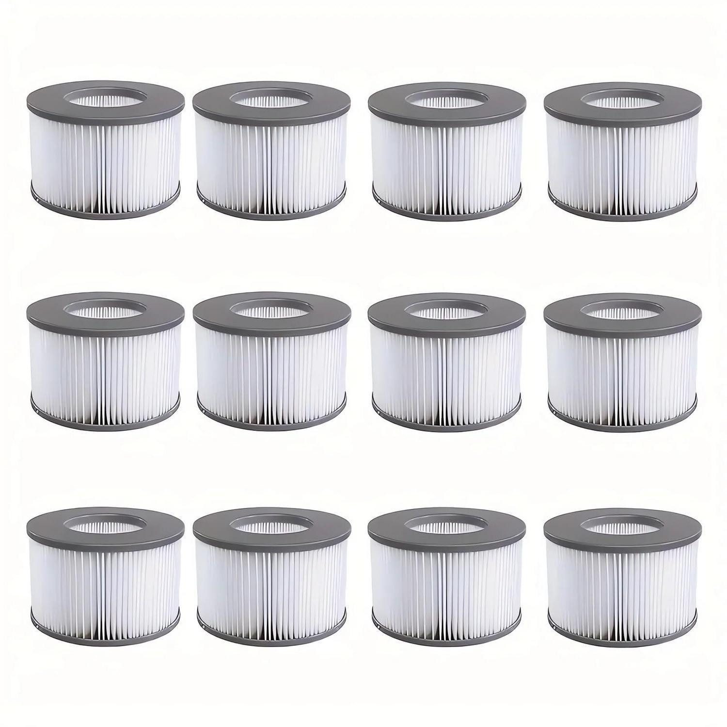 LuxusKollektion Pool-Filterkartusche Whirlpool Ersatzfilter 12er Pack