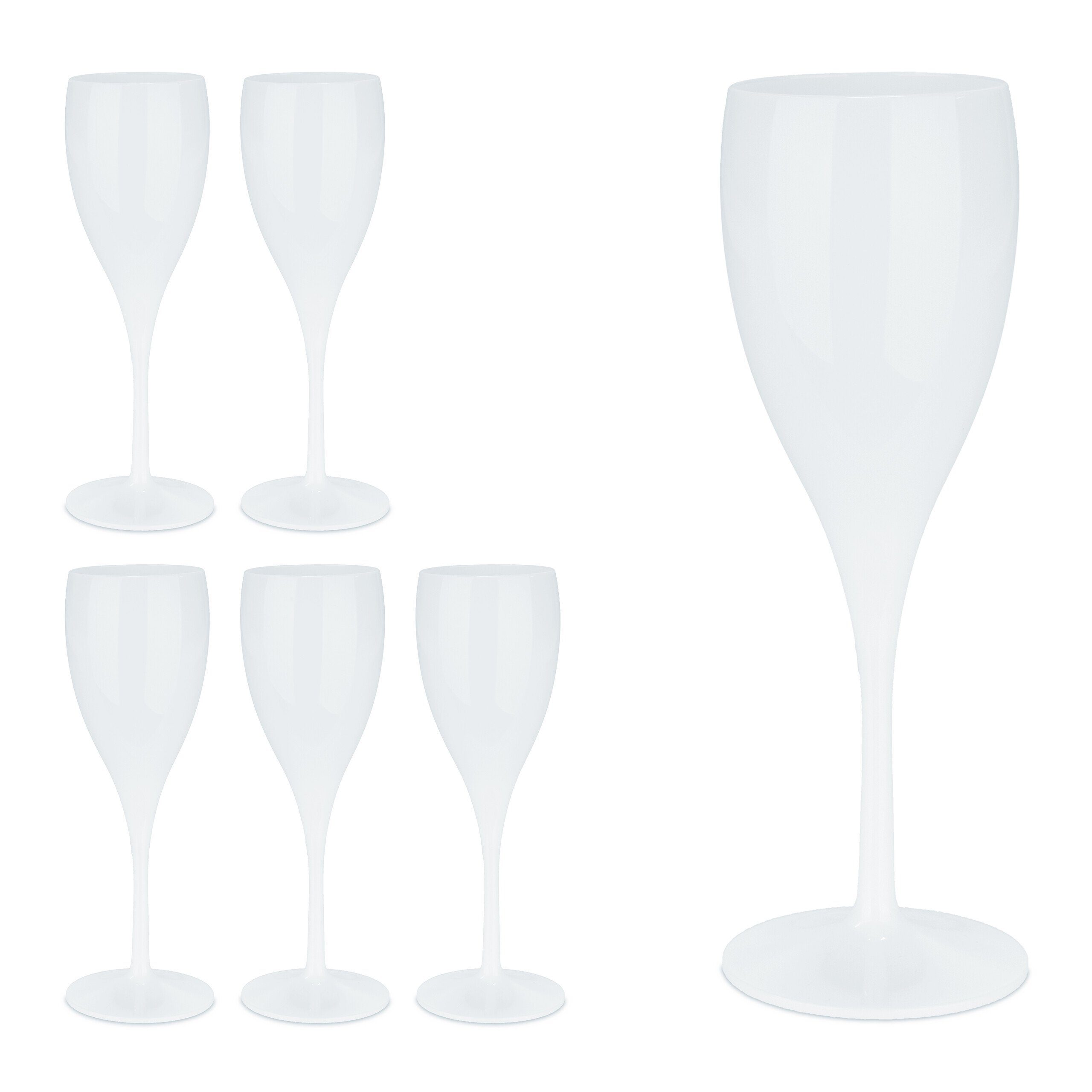 Sektglas Sektgläser Kunststoff 6er Set