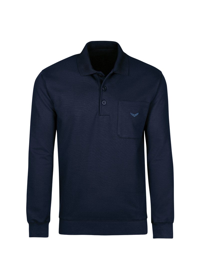 Trigema Sweatshirt TRIGEMA Langarm Polo aus Sweat-Qualität – Bild 2 von 5