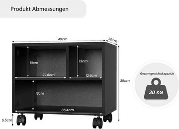 Woltu Aktenschrank (1-St) Druckertisch mit Rädern, ürocontainer rollbar