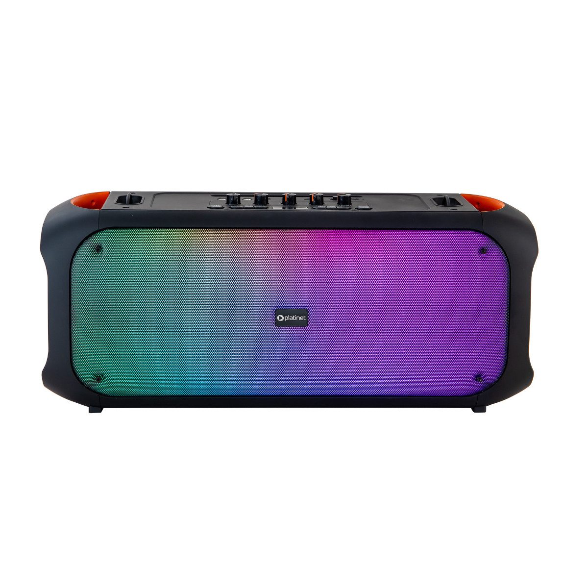 Platinet PMPB360 Boombox (FM, 60 W, 60W Boombox mit 2 Mic Echo, RGB, FM, microSD, AUX, TWS, USB C)