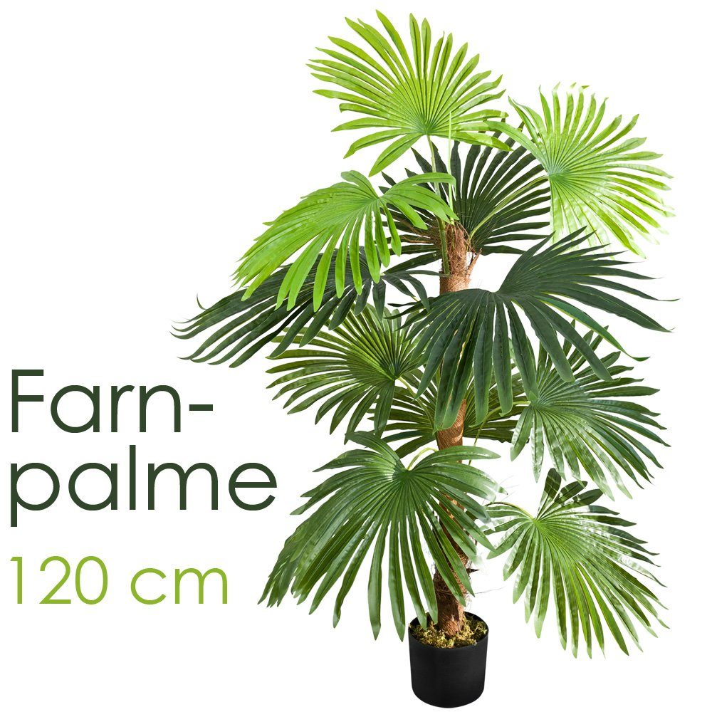 Kunstpalme Kunstpflanze Palme Palmfarn Farnpalme Plastik Künstliche Pflanze günstig online kaufen