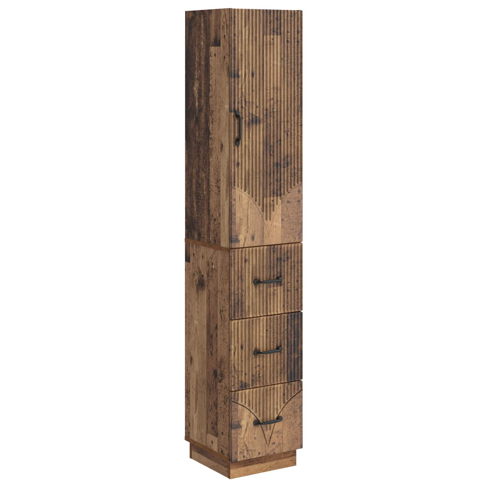 vidaXL Schranksystem Schrankset 2 Stk. 33 x 34,5 x 87 cm Holzwerkstoff Altholz (2-St)