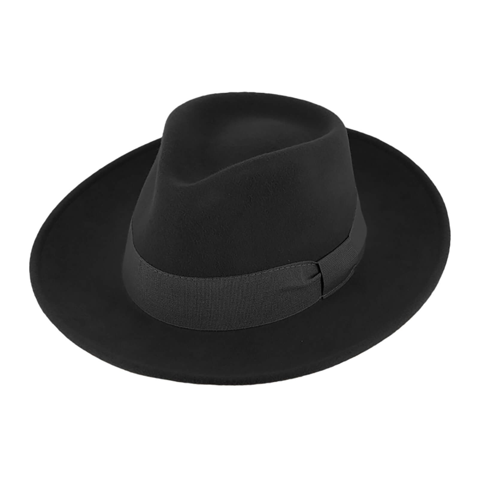 Fiebig Filzhut Fiebig Wollfilzhut Fedora waterproof und crushable Schwarz