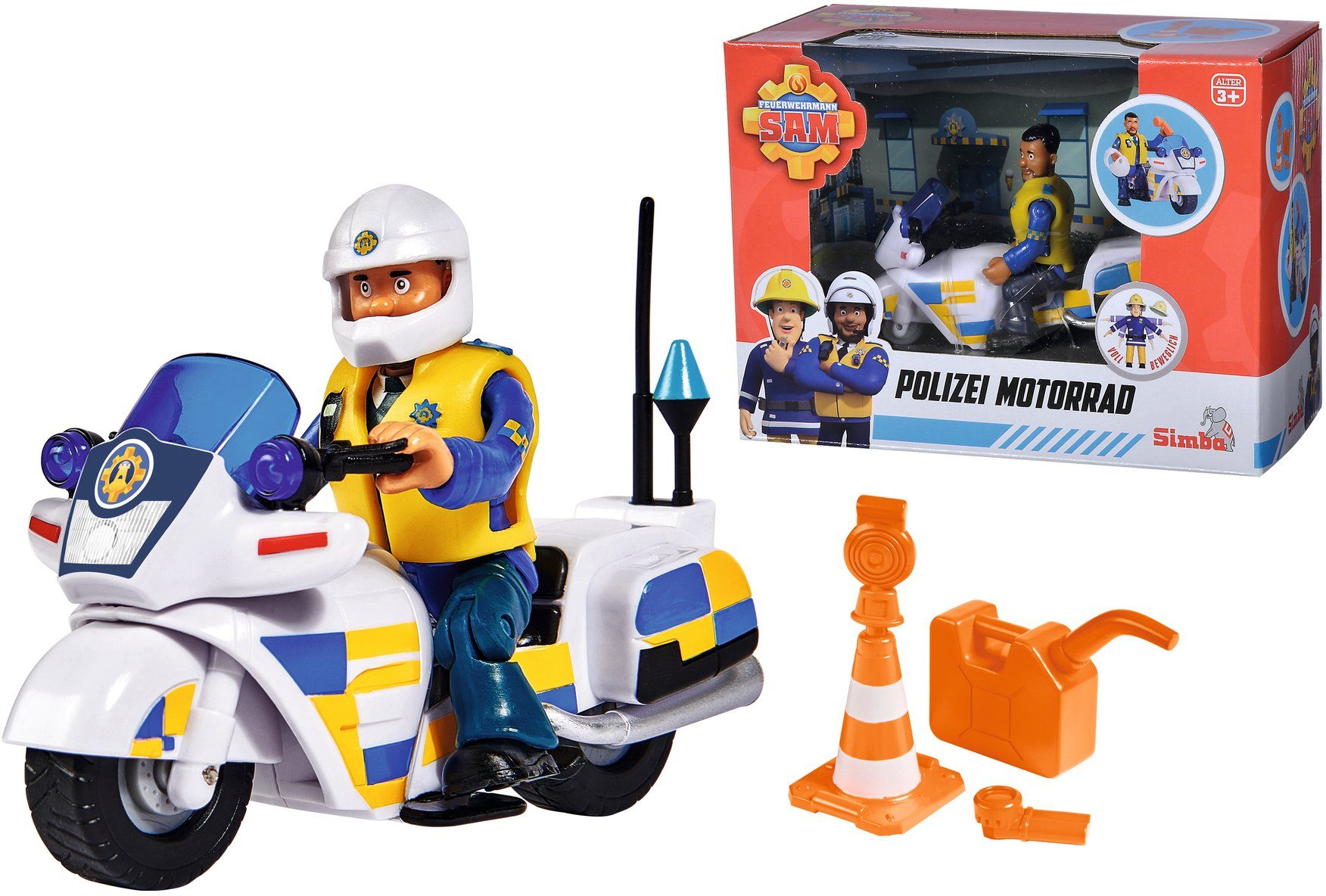 Image of Feuerwehrmann Sam Polizei Motorrad mit Figur