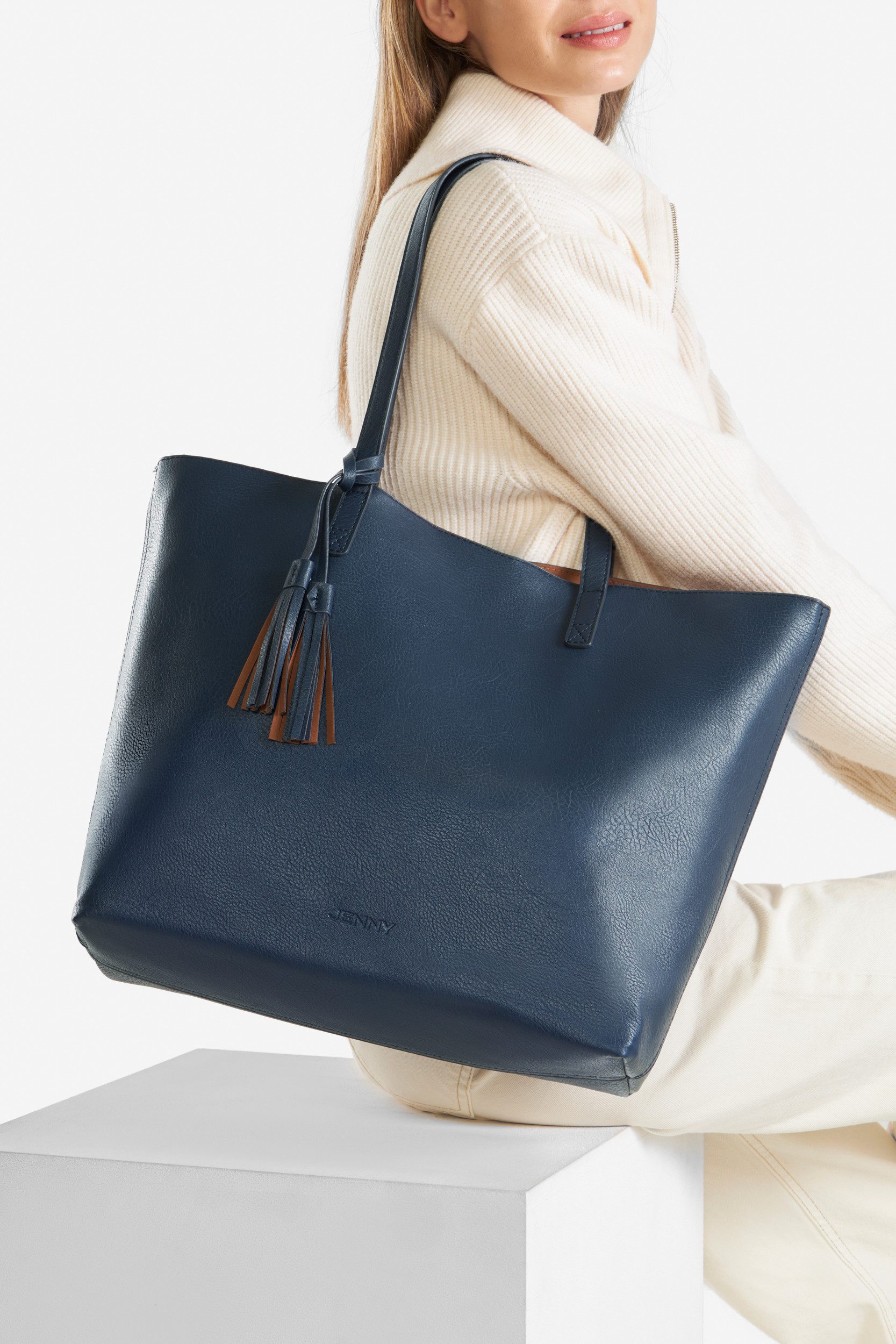 Handtasche JENNY Große Shoppertasche JNY-M-009-07 blau