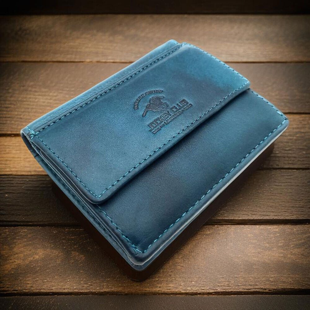 JOCKEY CLUB Mini Geldbörse kleines echt Leder Portemonnaie mit RFID Schutz günstig online kaufen