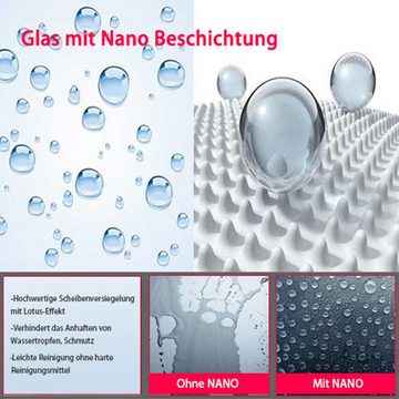 AQUALAVOS Duschwand Walk In Dusche Duschwand Glas Duschabtrennung Duschtrennwand mit Nano, Einscheiben-Sicherheitsglas (ESG) 8 mm