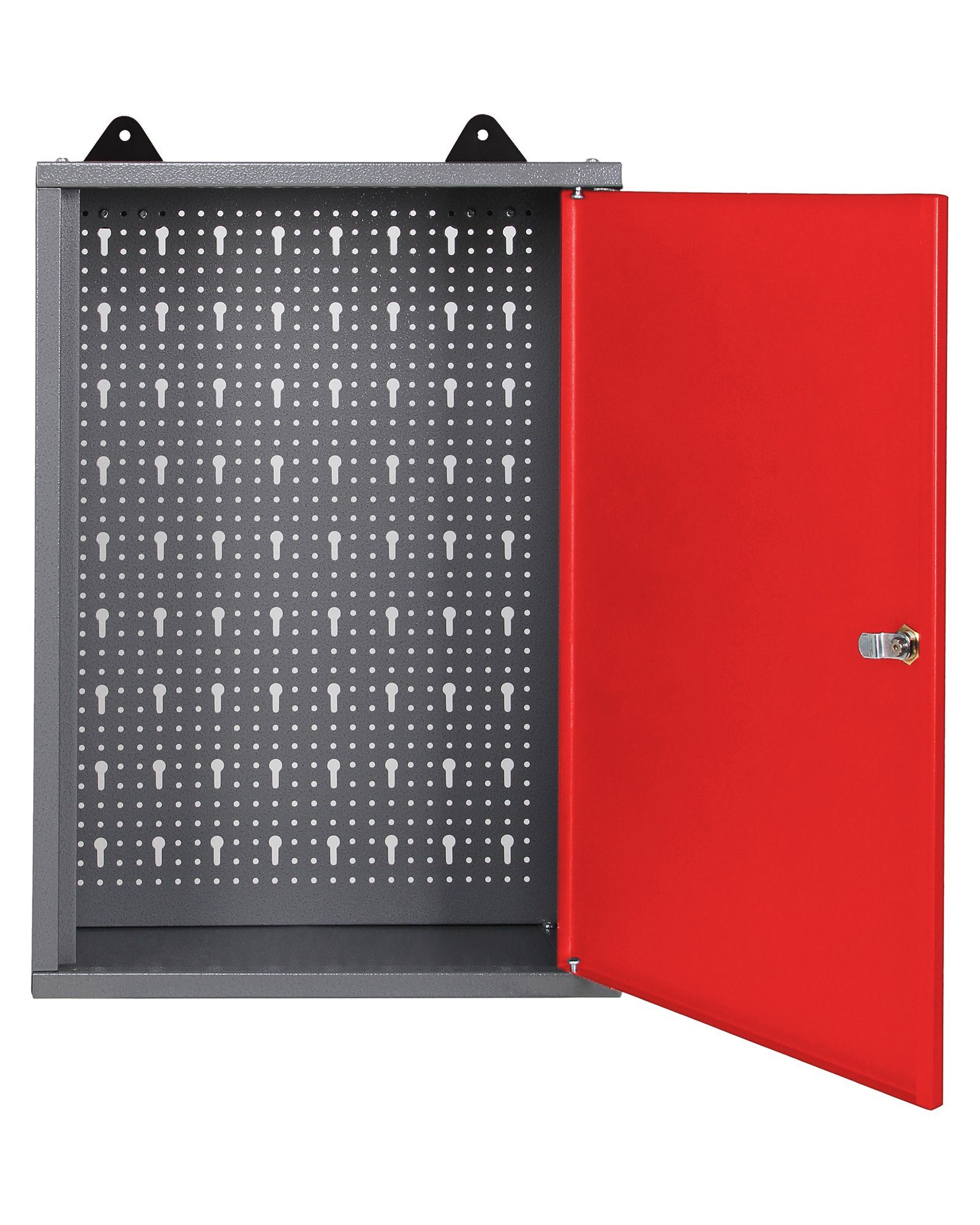 LED, mit anthrazit-rot Arbeitshöhe 85 cm, Werkstatt-Set Hakensortiment, Lochwand, Werkstattschrank, cm Werkstatt-Set, ONDIS24 120