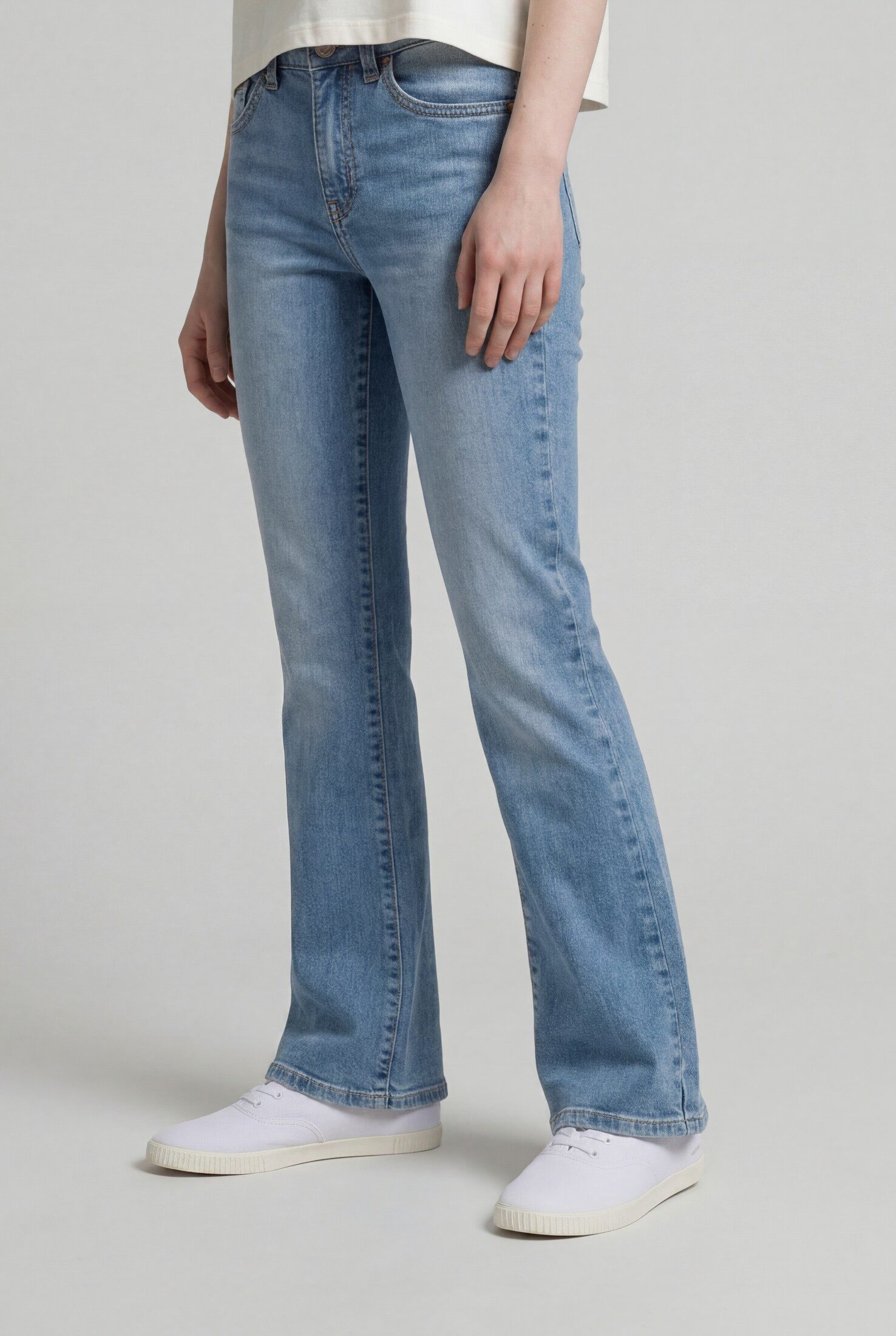TOM TAILOR Weite Jeans Jeanshosen Flared Jeans mit Stretch