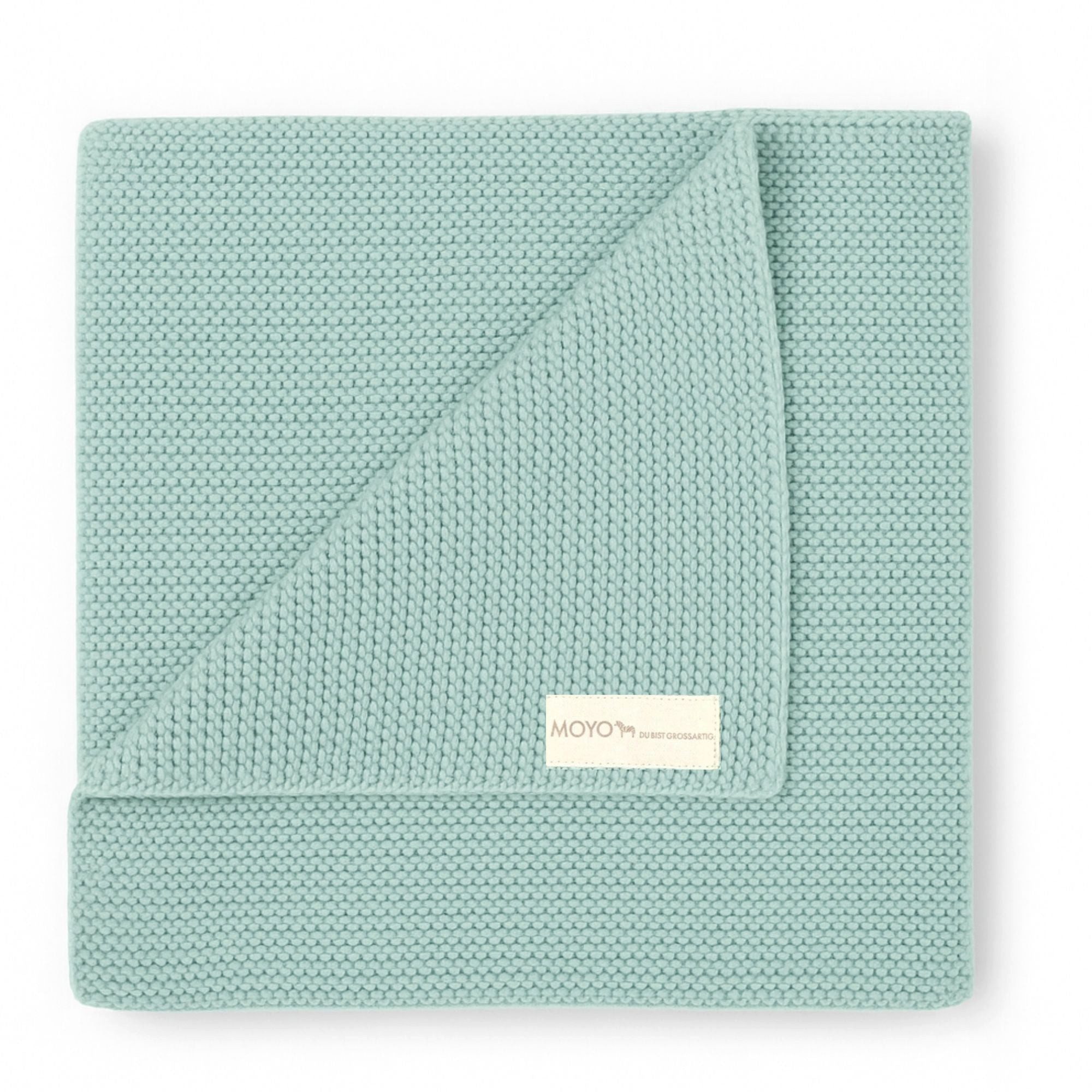Babydecke Babydecke Reiskorn-Struktur "Heller Eukalyptus", Moyo, Kuscheldecke, zart zur Babyhaut