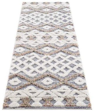 Hochflor-Läufer Focus, Carpet City, rechteckig, Höhe: 20 mm, Boho-Teppich, besonders weich, 3D-Effekt