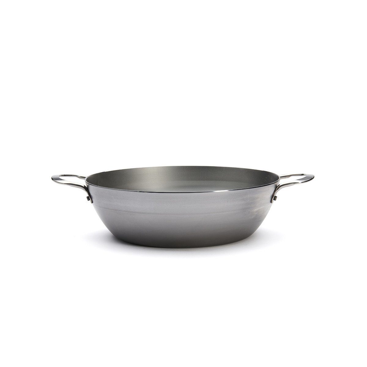 de Buyer Bratpfanne Mineral B, tiefe Bauernpfanne 32 cm - Eisen mit Bienenwachsbeschichtung -