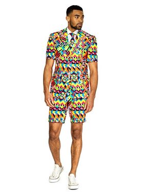 Opposuits Kostüm Shorts Suit Abstractive, Cooler Dress für heiße Tage