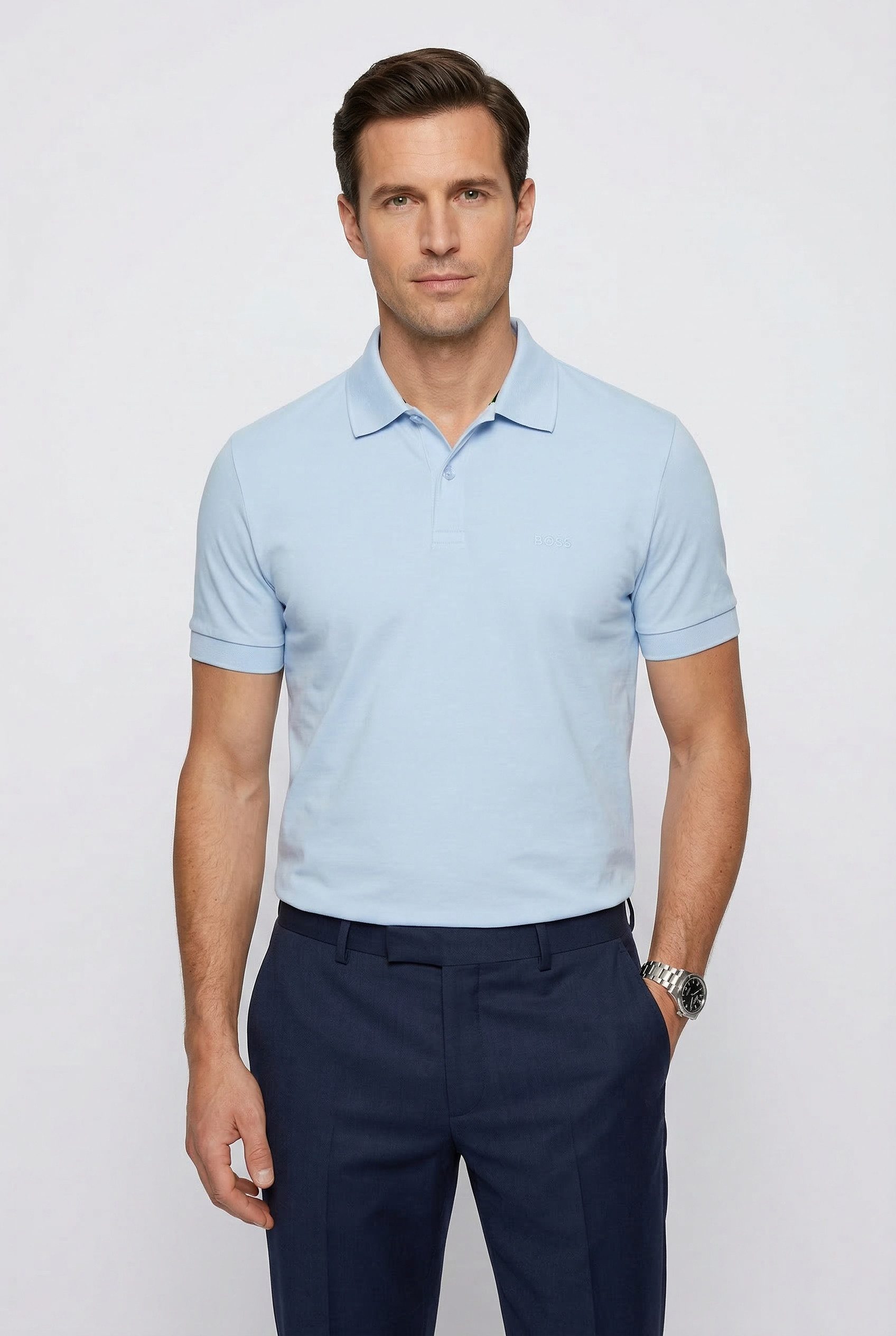 BOSS GREEN Poloshirt Pio 2 Jersey Regular Fit Cotton Jersey Polo, pflegeleicht 100% Baumwolle