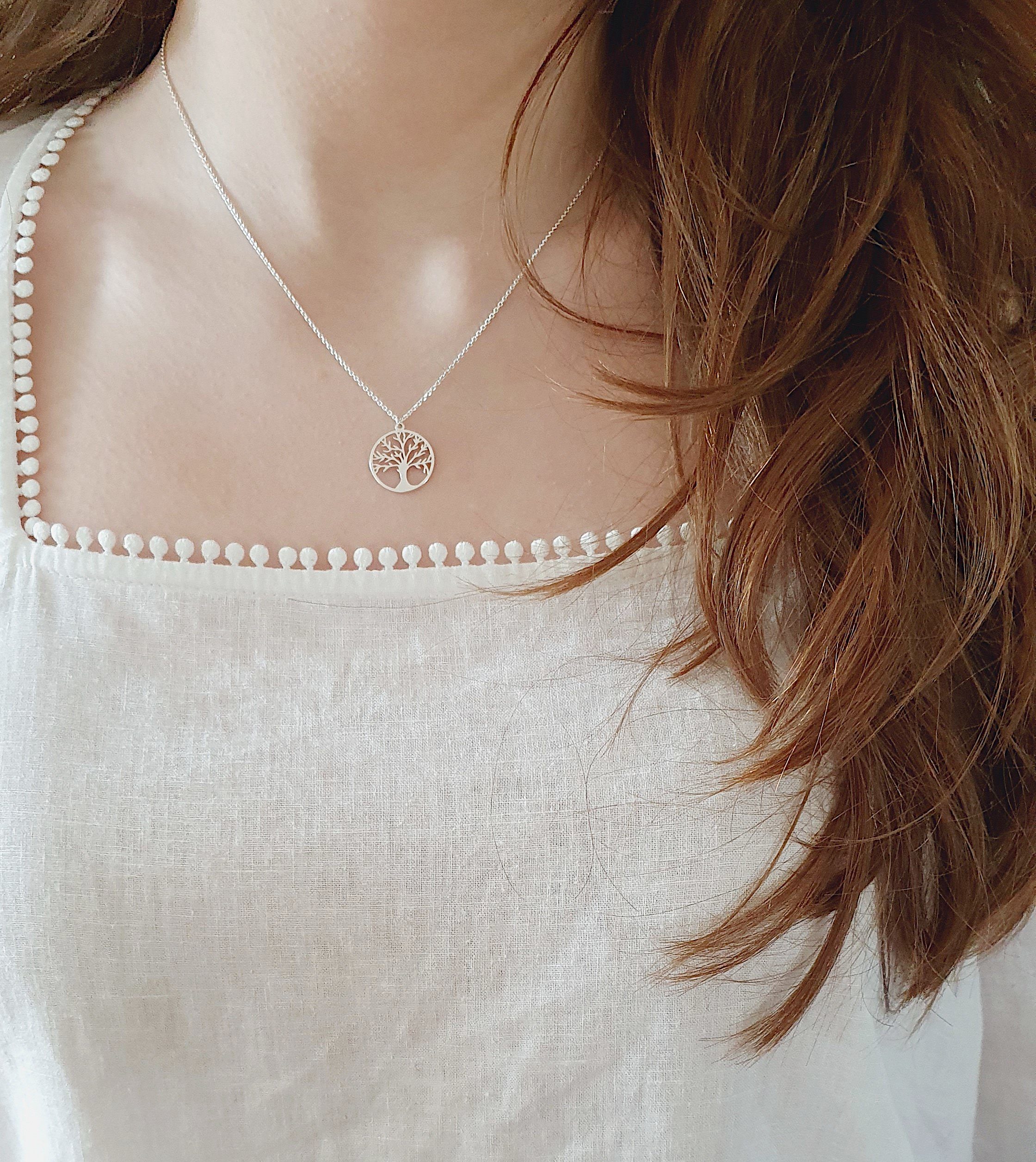 SCHOSCHON Kette mit Anhänger Halskette mit Lebensbaum Baum des Lebens Anhäg günstig online kaufen