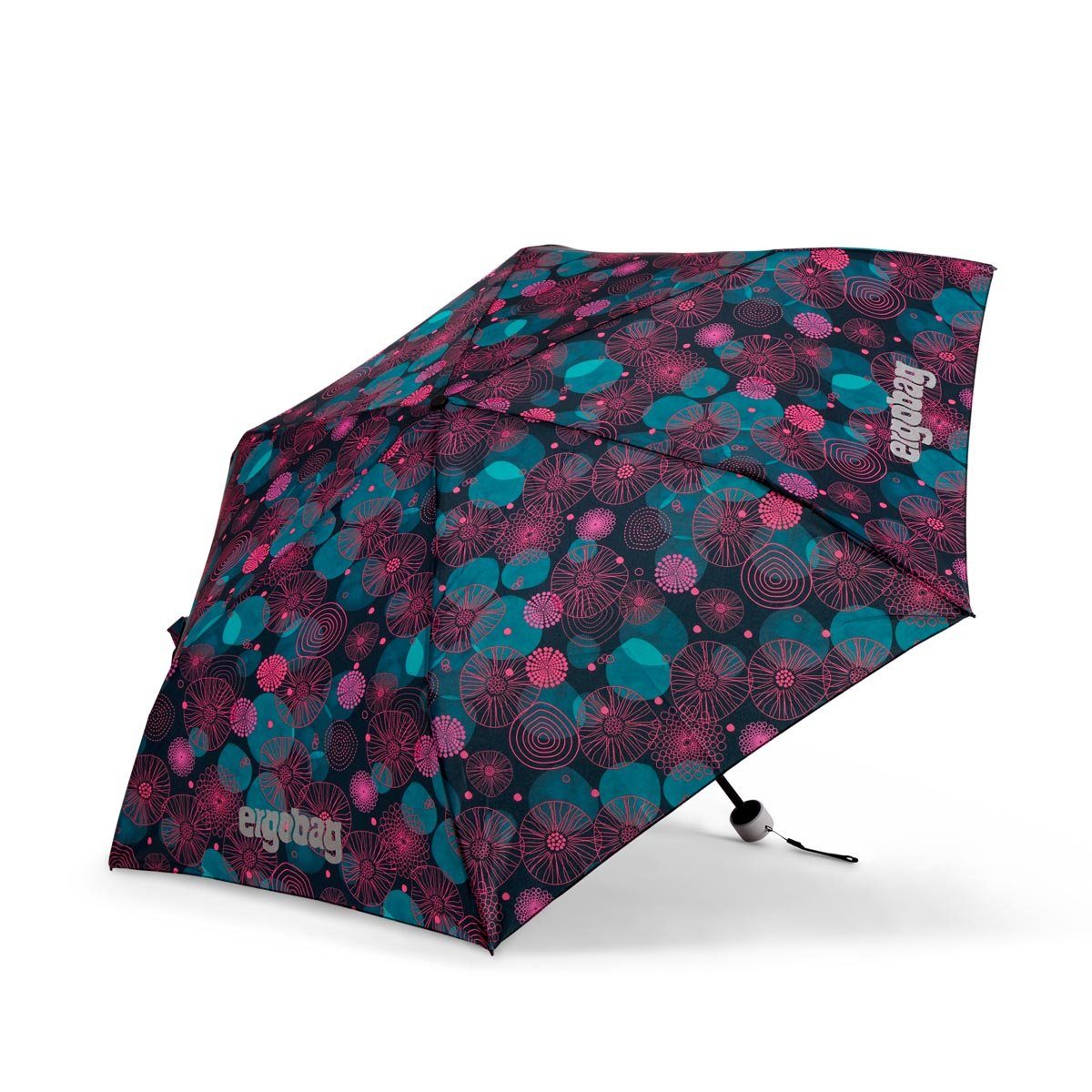 ergobag Taschenregenschirm Kinder-Regenschirm, Refektierend KorallBär