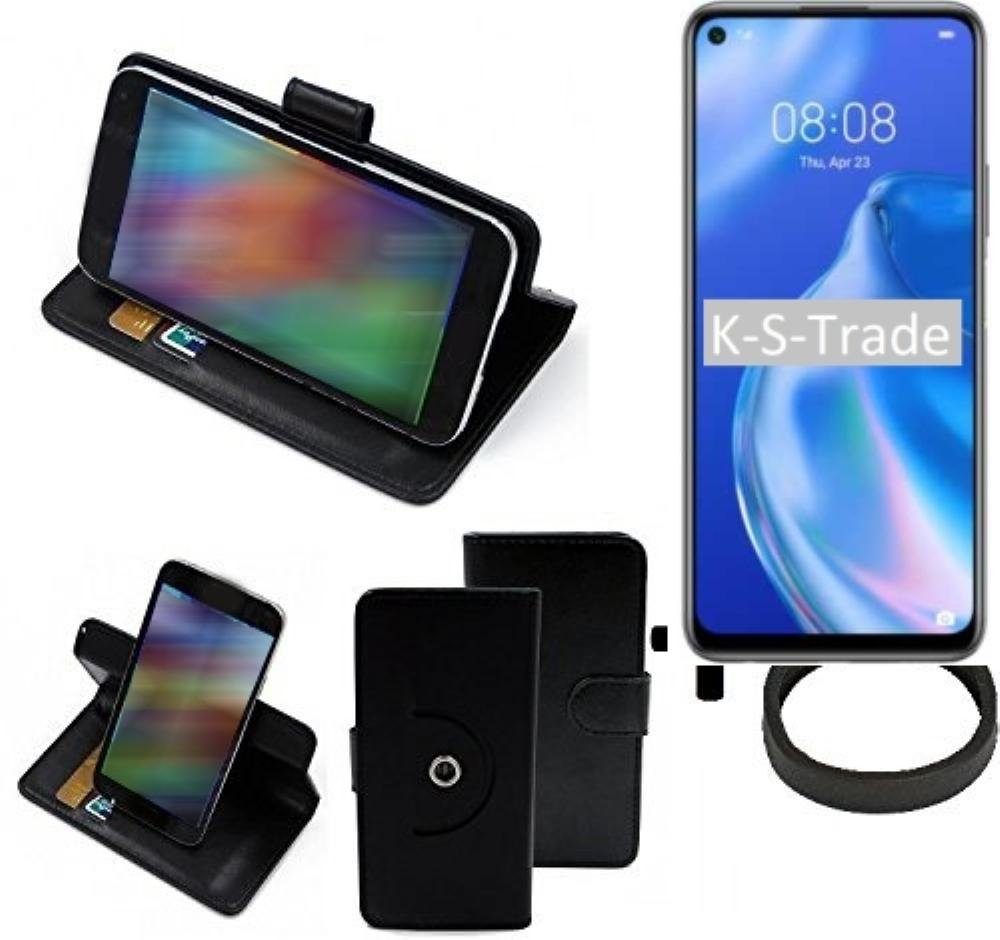 K-S-Trade Handyhülle für Huawei P40 lite 5G, Case Schutz Hülle + Bumper Handy Hülle Flipcase Smartphone Cover