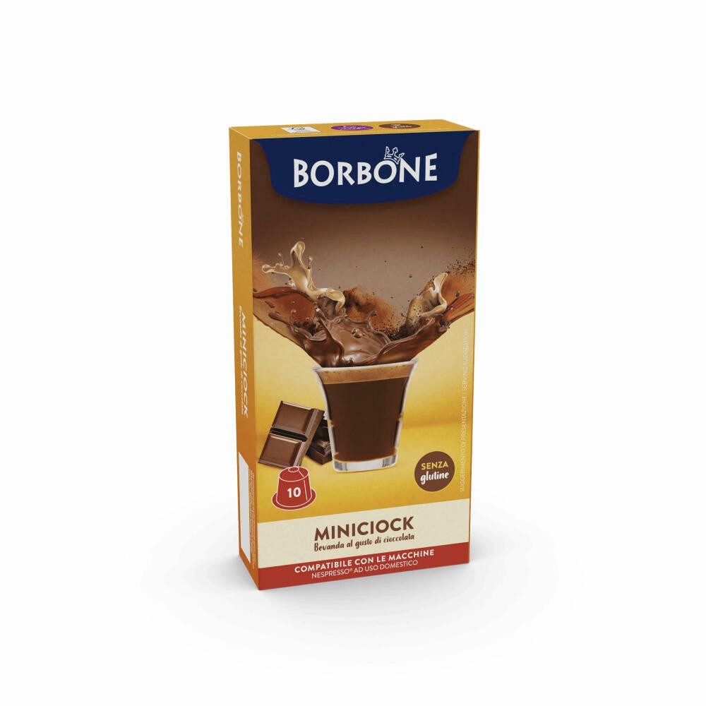 Caffè Borbone Milchmischgetränk Miniciock, 10 Kapseln, Kompatibel mit dem Nespresso-Kapselsystem*