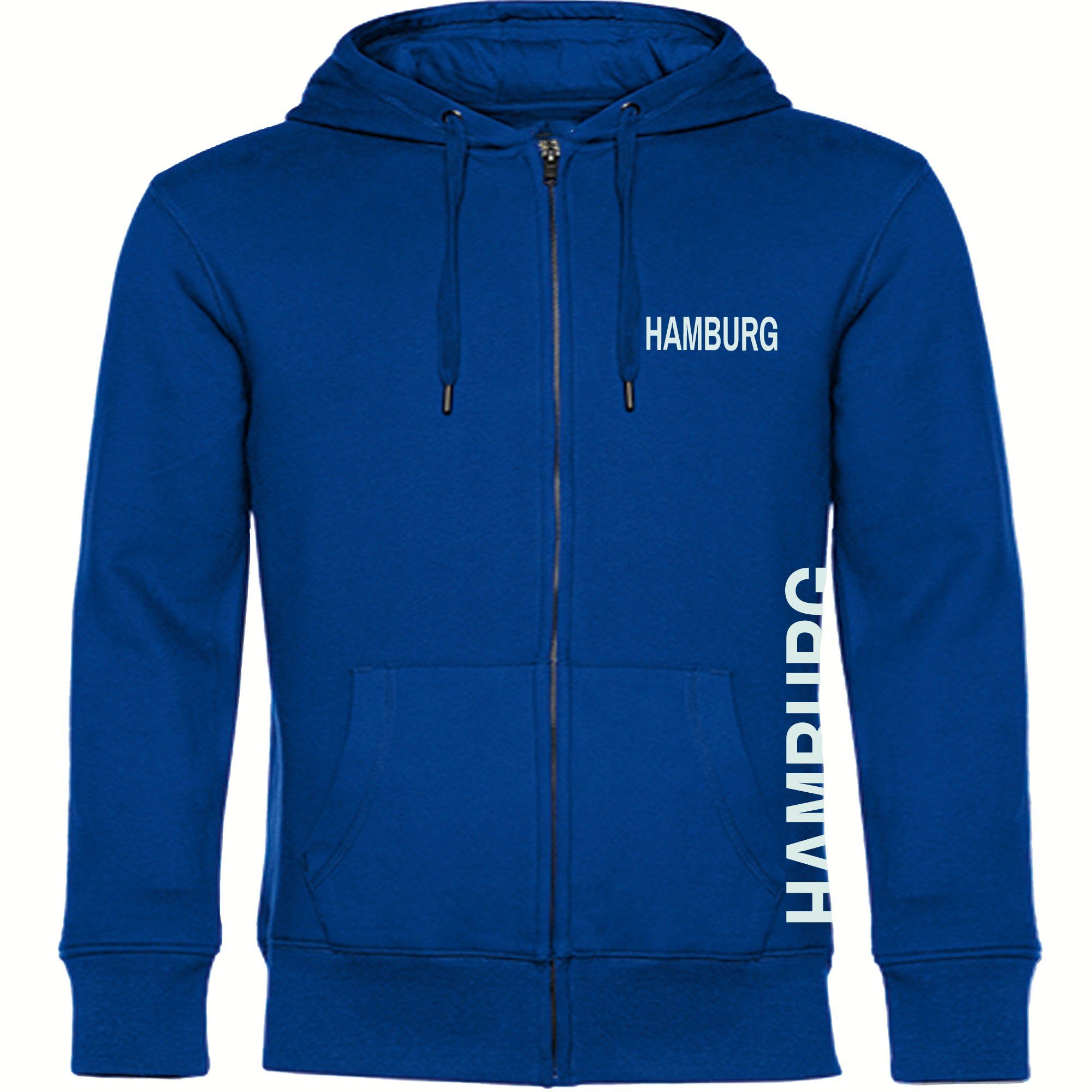 multifanshop Kapuzensweatjacke Hamburg - Brust & Seite - Sweat