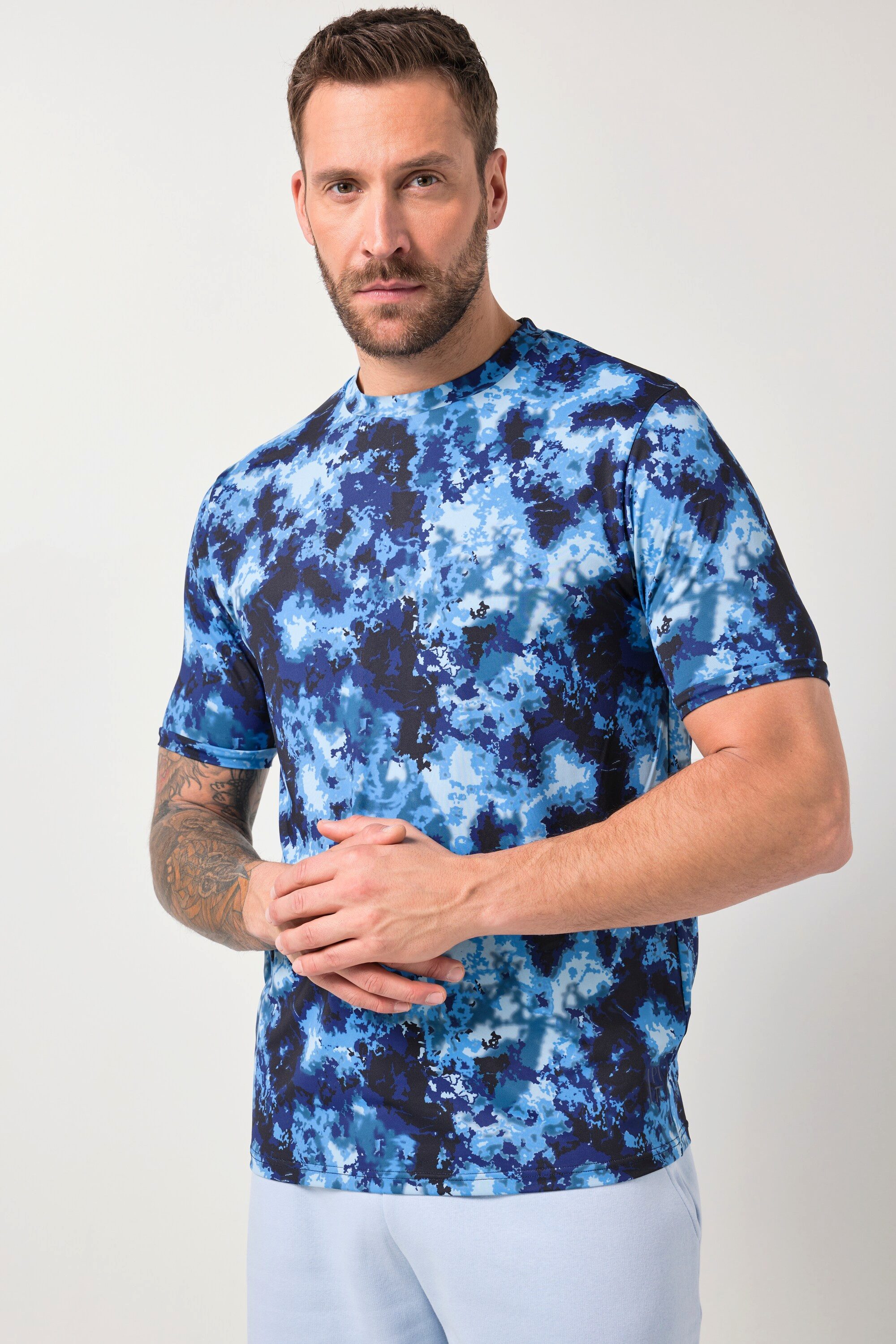 JP1880 T-Shirt T-Shirt FLEXNAMIC® Fitness Halbarm Alloverdruck günstig online kaufen