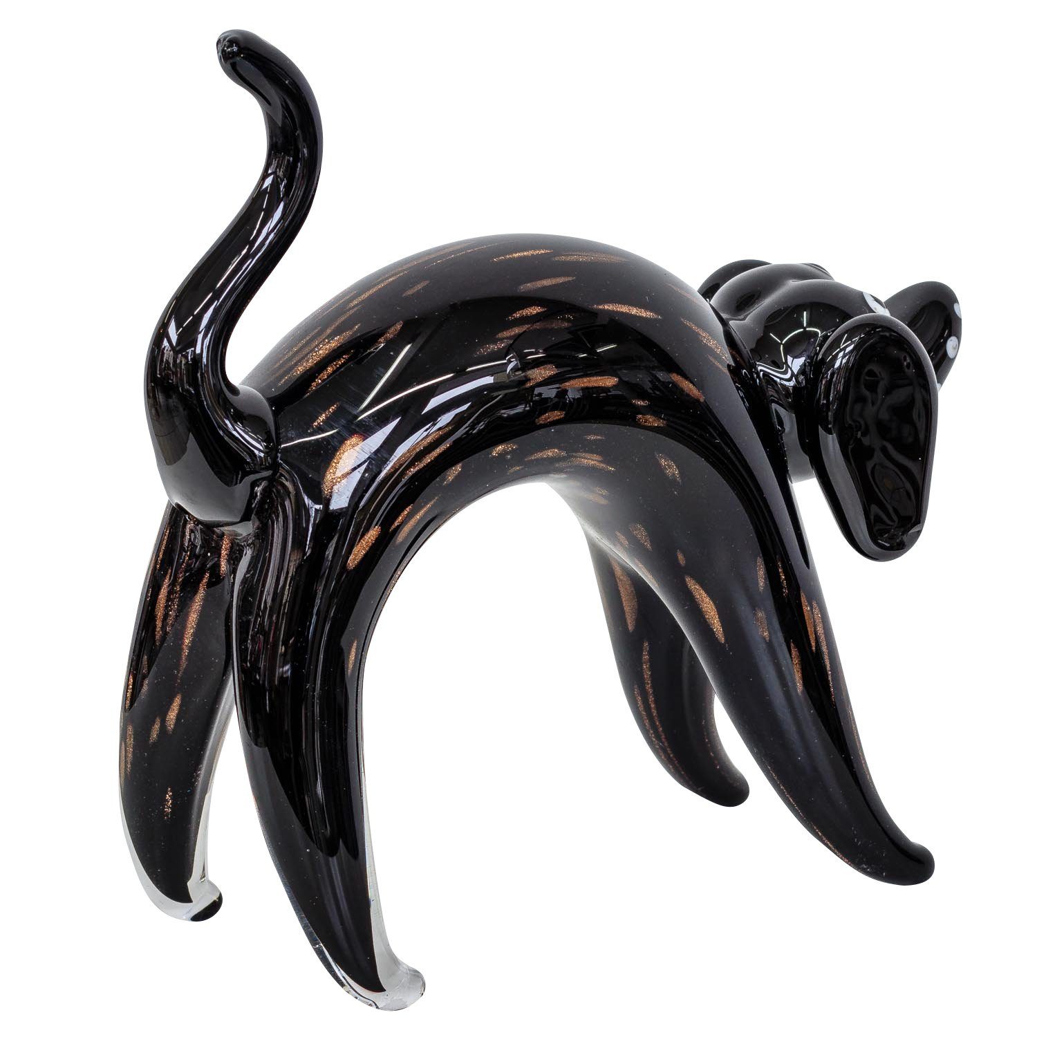 Hund Murano Stil Glas Glasfigur Aubaho 18cm Tier Antik Dekofigur im Figur