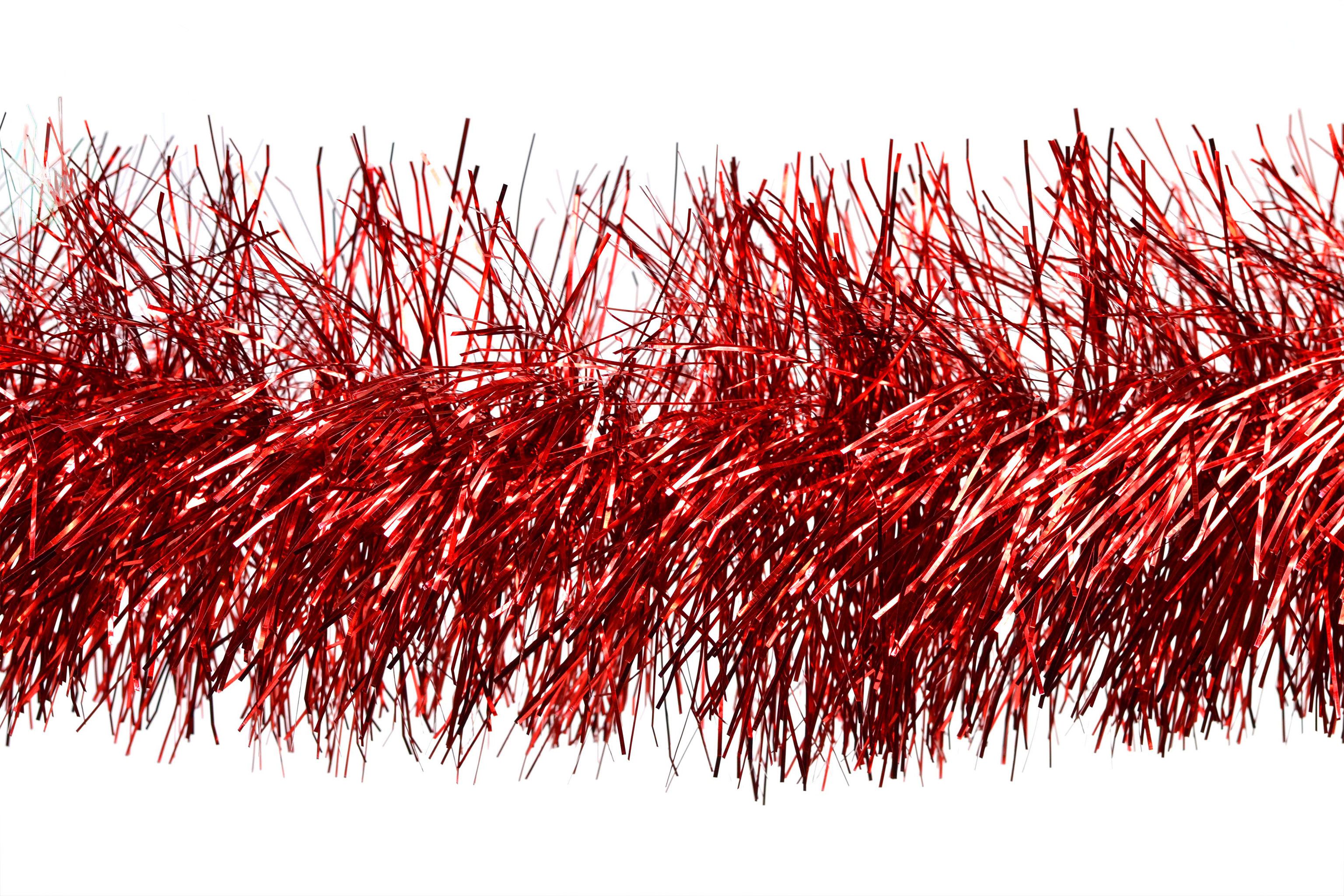 Creativery Гирлянда декоративная, Weihnachtsgirlande Lametta 15cm x 3m Rot