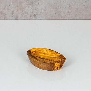 Levandeo® Dekoschale, Holzschale Olivenholz ca. 12x8cm Schale Holz Tischdeko Dekoschale