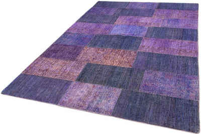 Teppich Patchwork - 237 x 165 cm - mehrfarbig, morgenland, rechteckig, Höhe: 7 mm, Wohnzimmer, Handgeknüpft, Einzelstück mit Zertifikat