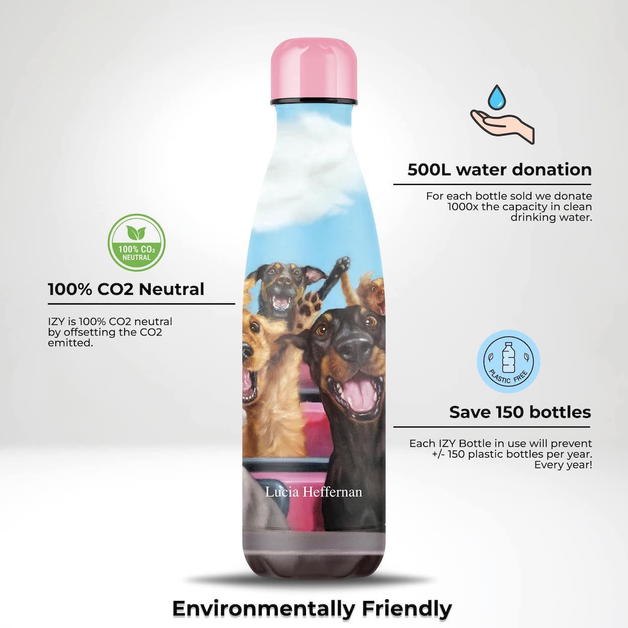 Izy Trinkflasche IZY Bottles Trinkflasche Abenteuerlustige von Lucia Heffernan 500ml