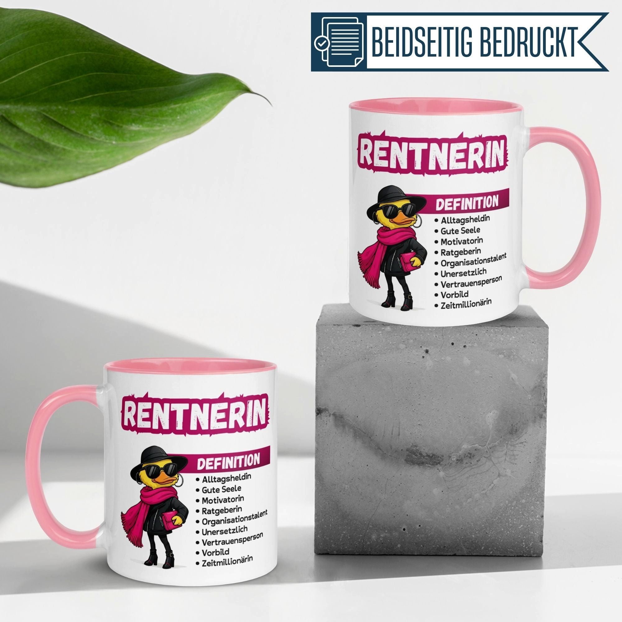 Momentals Tasse Rentnerin – „Definition einer Rentnerin“ – Geschenk Rente Frau, Gratis Versand · Links-&Rechtshänder · Spülmaschinenfest